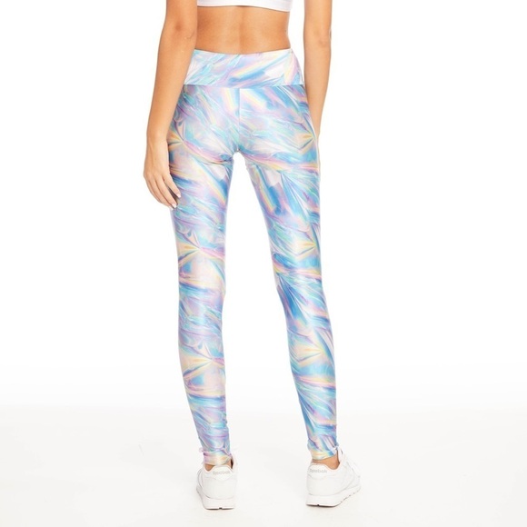 NWT GOLDSHEEP IRIDESCENT DREAM Crystal Graphic High Rise Leggings - Picture 5 of 11